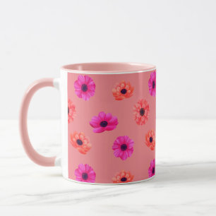 Colourful Tropical 3D Spring Flowers Pattern Mug