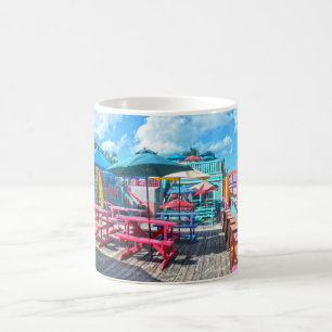 Colourful Tropical Bahamas Bar and Grill Poster Coffee Mug