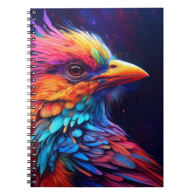 Colourful Tropical Bird Notebook (Front)
