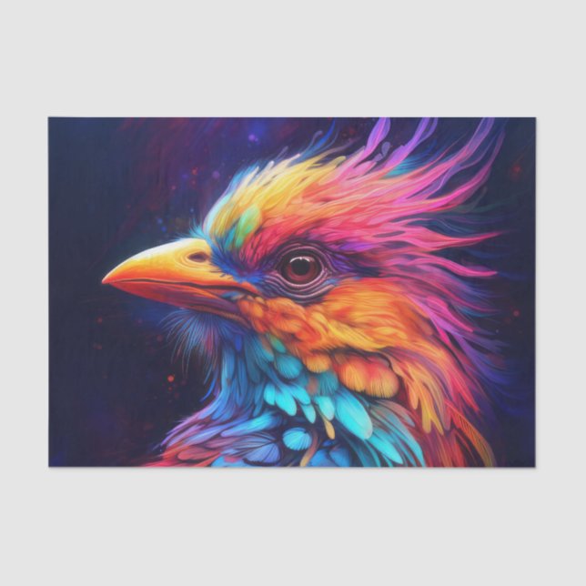 Colourful Tropical Bird Tissue Paper (Front)