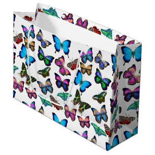 Colourful Tropical Butterflies Gift Bag