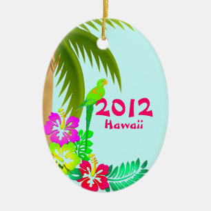 Colourful Tropical Christmas Ornament