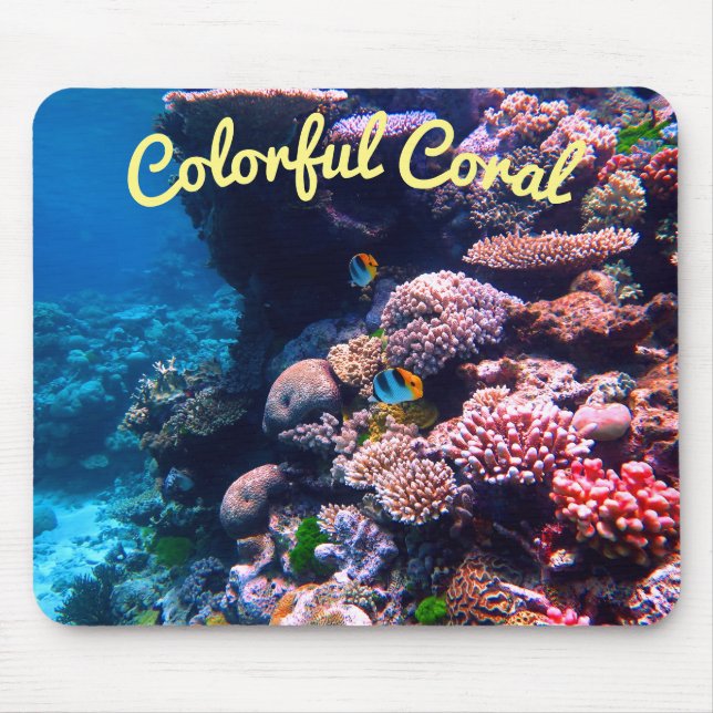 Colourful Tropical Coral Reef Mouse Mat (Front)