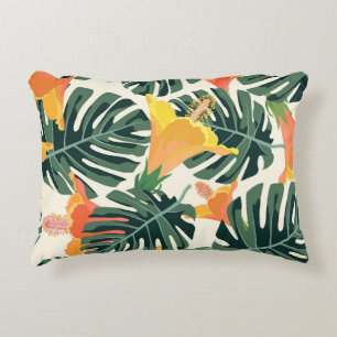 Colourful Tropical Exotic Textile Texture Decorative Cushion
