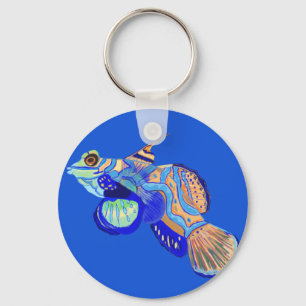 Colourful Tropical Fish Key Ring