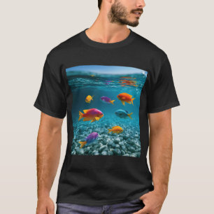 Colourful Tropical Fish Ocean Art T-Shirt