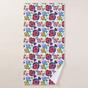 Colourful Tropical Fish Pattern Bath Towel