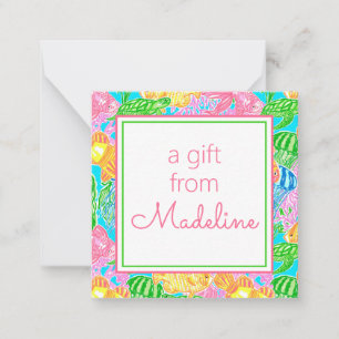 Colourful Tropical Fish Pattern Gift Enclosure Card