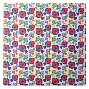 Colourful Tropical Fish Pattern  Tile