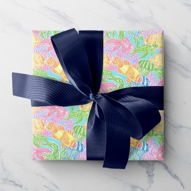 Colourful Tropical Fish Pattern Wrapping Paper (Creator Uploaded)