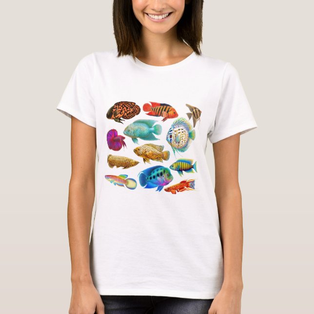 Colourful Tropical Fish T-Shirt (Front)