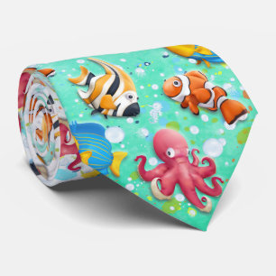 Colourful Tropical Fish Tie