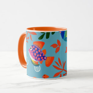 Colourful Tropical Fish Underwater Pattern Mug