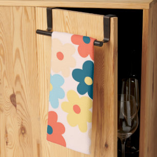 Colourful Tropical Floral Botanical Spring Summer Tea Towel