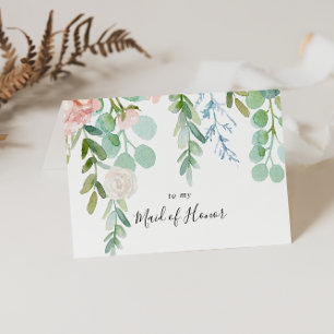 Colourful Tropical Floral Bridal Party Thank You