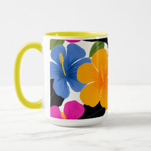Colourful Tropical Floral Coffee Mug – Vibrant Flo
