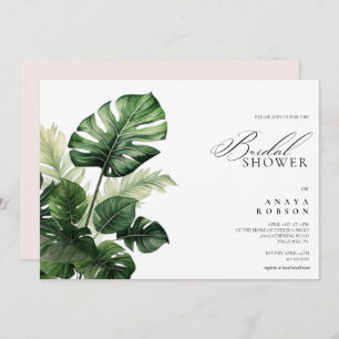 Colourful Tropical Floral   Greenery bridal shower Invitation
