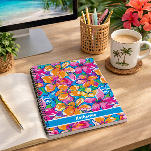 Colourful Tropical Floral Pattern Notebook