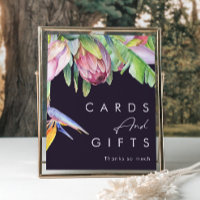 Colourful Tropical Floral | Purple Cards and Gifts