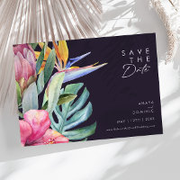 Colourful Tropical Floral | Purple Horizontal