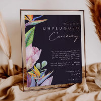 Colourful Tropical Floral Purple Unplugged Ceremon