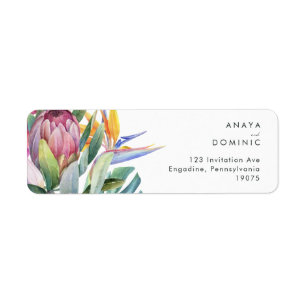 Colourful Tropical Floral   Return Address