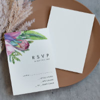 Colourful Tropical Floral | RSVP Card