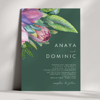 Colourful Tropical Floral Traditional Green Weddin