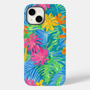 Colourful Tropical Flowers and Leaves Case-Mate iPhone 14 Case