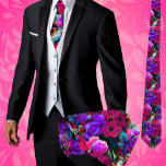 Colourful Tropical Flowers Floral Artistic Neck Ti Tie<br><div class="desc">Make an impression with this stylish men's fashion necktie. This eye-catching tropical floral suit accessory will add a touch of class and sophistication to any outfit. Crafted from a lightweight material, this necktie is designed with an abstract floral pattern. Whether you’re attending a formal event or just looking to add...</div>