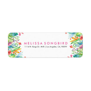 Colourful Tropical Flowers Frame