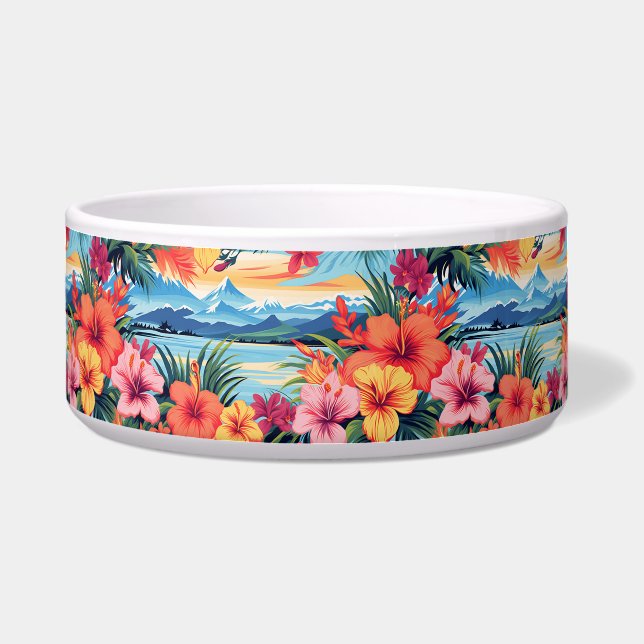 Colourful Tropical Flowers & Landscape (Front)