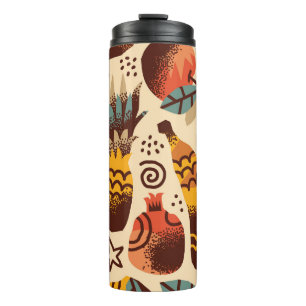 Colourful Tropical Fruit Mix Pattern Thermal Tumbler