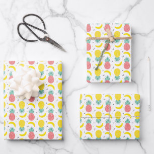 Colourful Tropical Fruit Pattern 2 Wrapping Paper Sheet