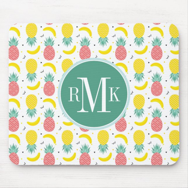 Colourful Tropical Fruit Pattern Mouse Mat (Front)