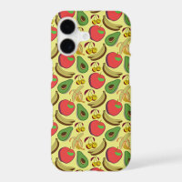 Colourful tropical fruit seamless pattern