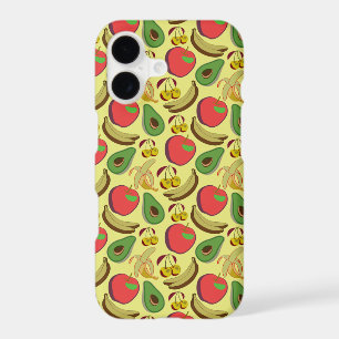 Colourful tropical fruit seamless pattern