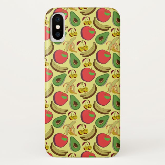 Colourful tropical fruit seamless pattern Case-Mate iPhone case (Back)