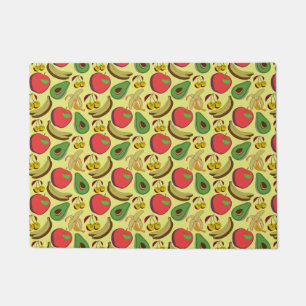 Colourful tropical fruit seamless pattern doormat