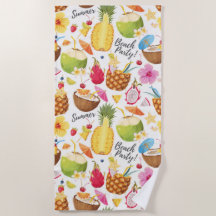 Colourful Tropical Fruits Summer Pool