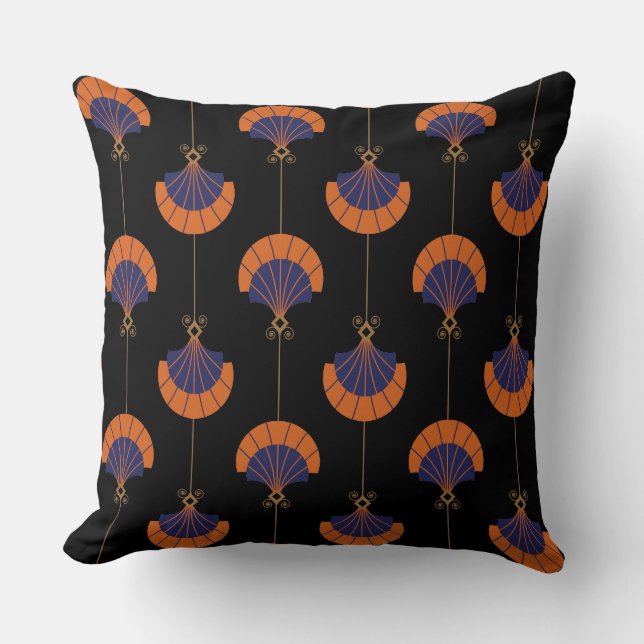 Colourful Tropical Geometric Minimalist Fan Art  Cushion (Front)