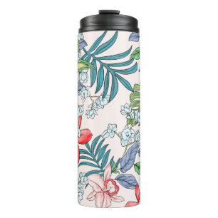 Colourful Tropical Jungle Seamless Print Thermal Tumbler