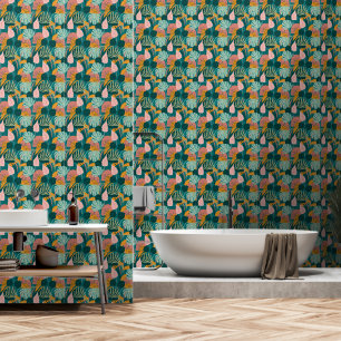 Colourful Tropical Jungle Wallpaper