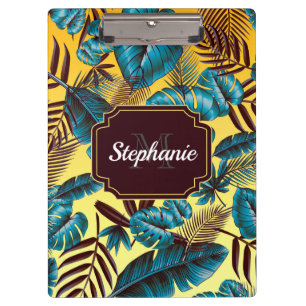 Colourful Tropical Leaves Clipboard
