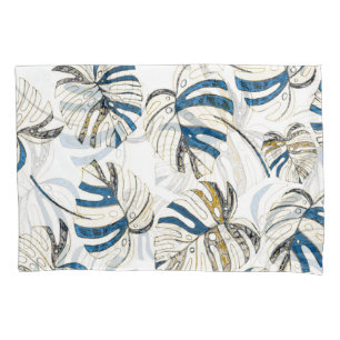 Colourful tropical leaves, modern pattern. pillowcase