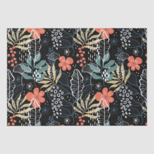 Colourful tropical leaves pattern tissue paper