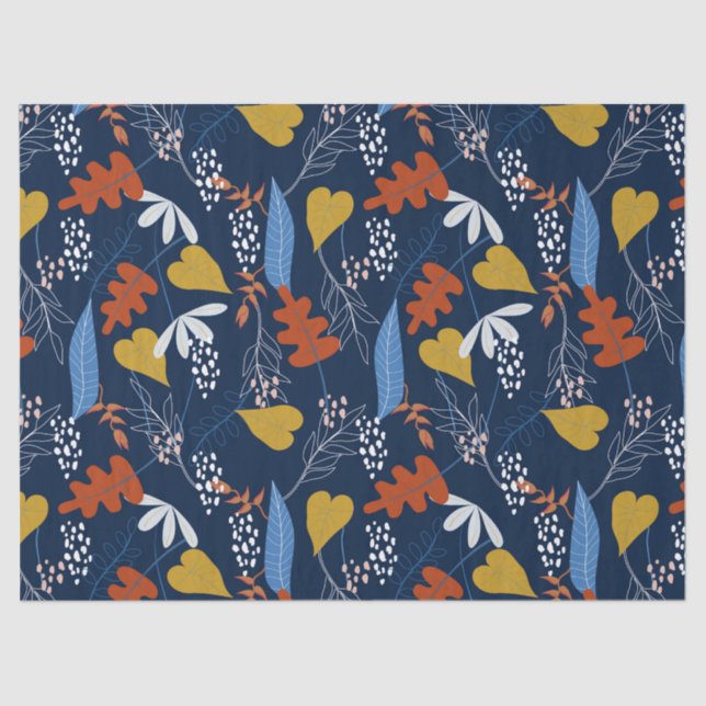 Colourful tropical leaves pattern tissue paper (Front)