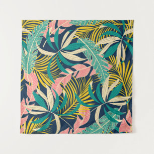 Colourful tropical leaves: summer pattern. tapestry