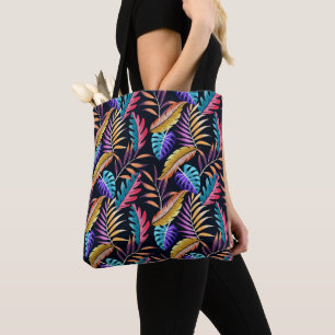 Colourful Tropical Leaves Tote Bag
