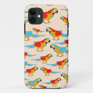 Colourful Tropical Macaw Pattern iPhone 11 Case